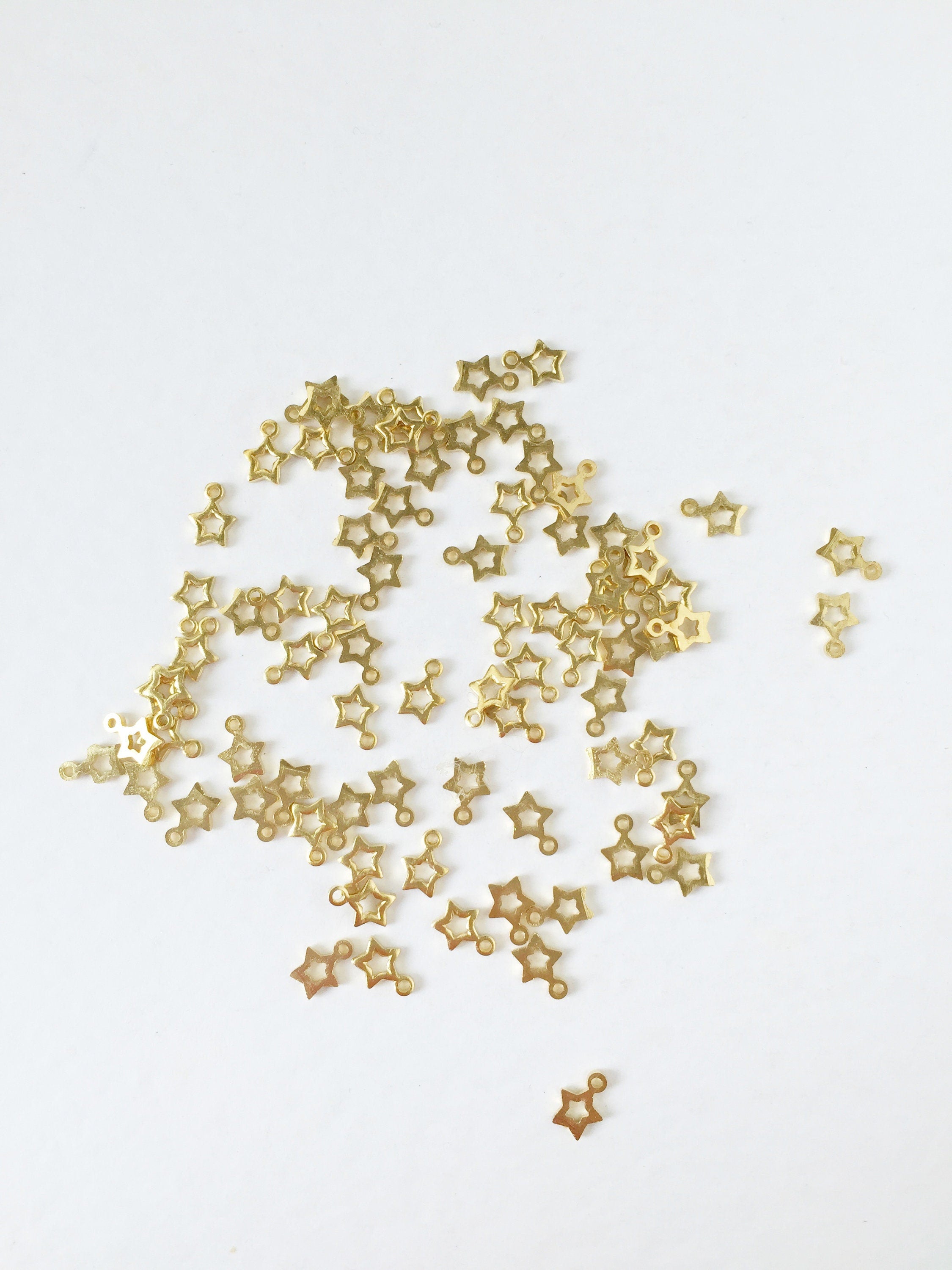 15 x 18k Gold Plated Brass Round Spacer Beads 6x4mm