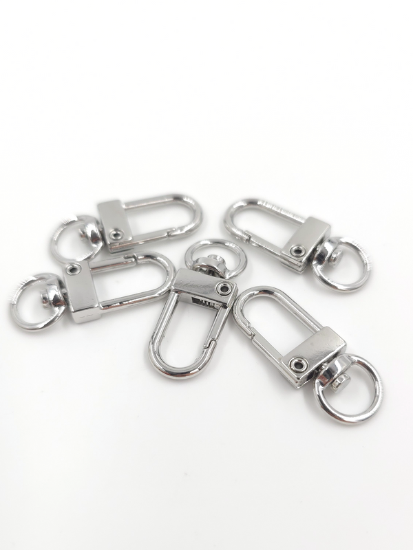 2 x Platinum Plated Large Swivel Clasps, 32x12mm (2086S)