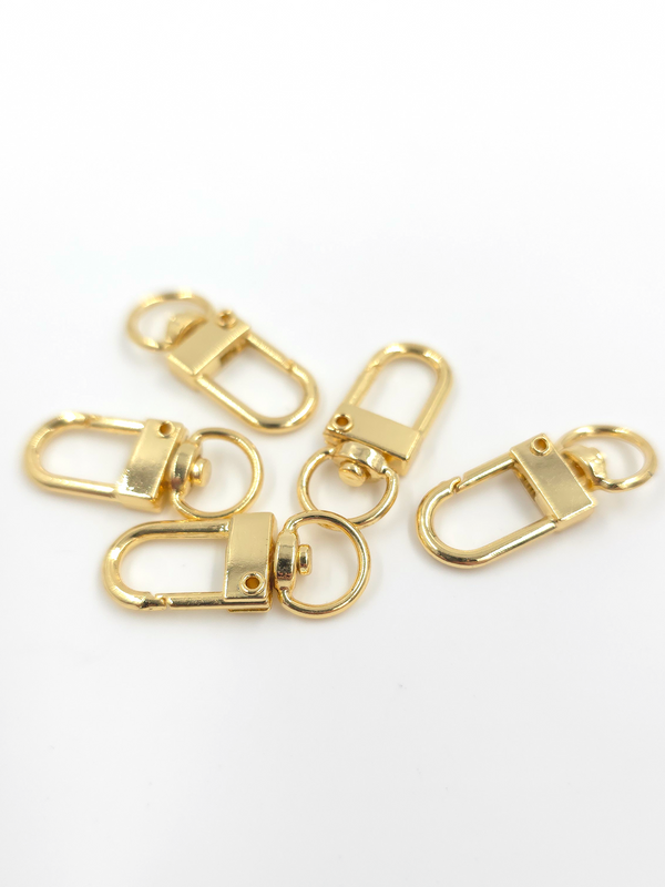 2 x 18K Gold Plated Large Swivel Clasps, 32x12mm (2086G)