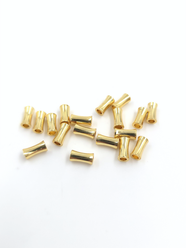 10 x 18K Gold Plated Brass Tube Spacer Beads, 7x3.5mm (2083G)