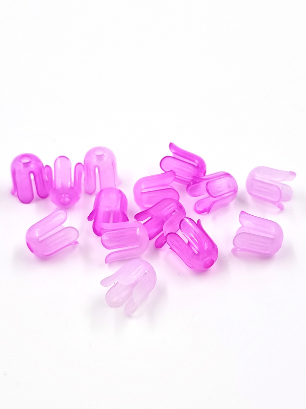 50 x Graduated Pink Bell Shaped Flower Beads, 11.5mm