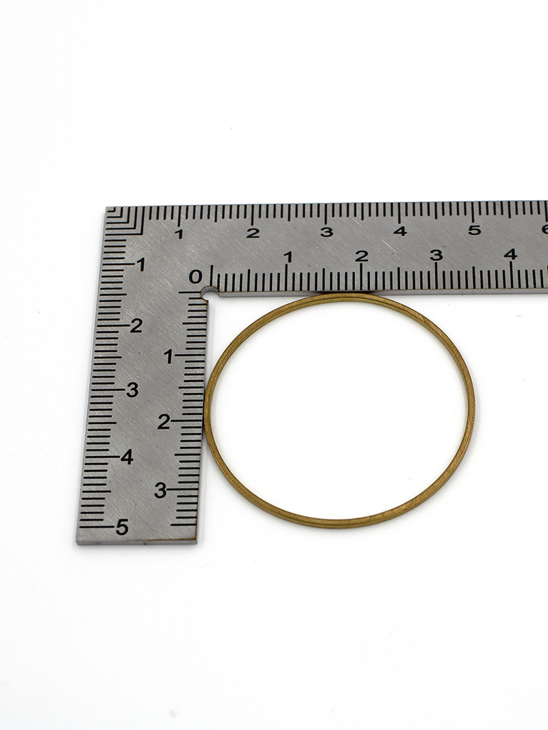 10 x Raw Brass Round Linking Rings, 35mm (C0704)