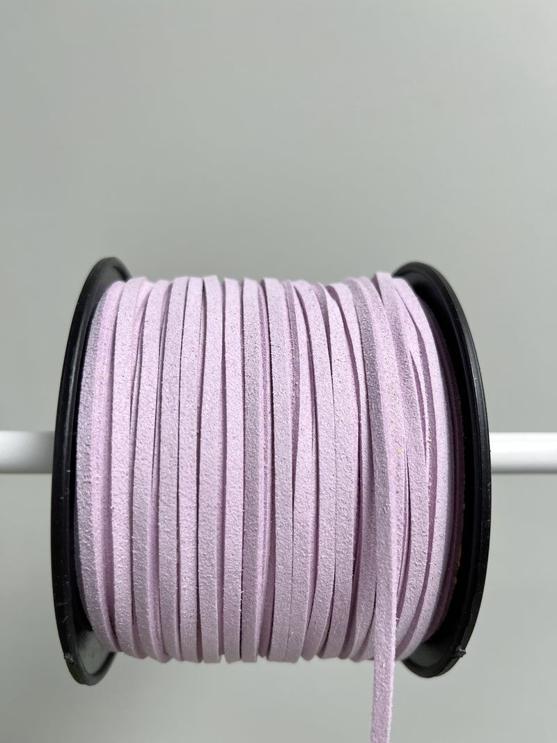 Mauve Faux Suede Cord, 3mm Soft Flat Cord (R3)