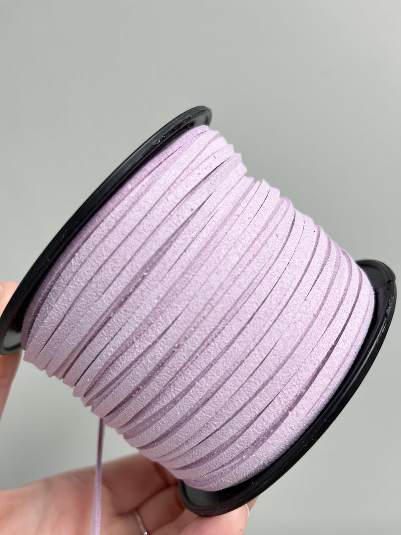 Mauve Faux Suede Cord, 3mm Soft Flat Cord (R3)