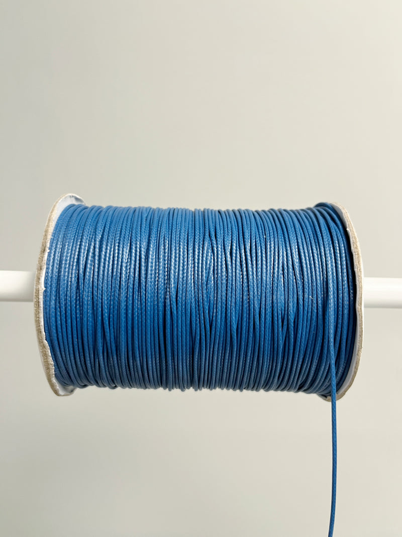 Steel Blue Waxed Polyester Cord, 1mm Silk Cord (R3)