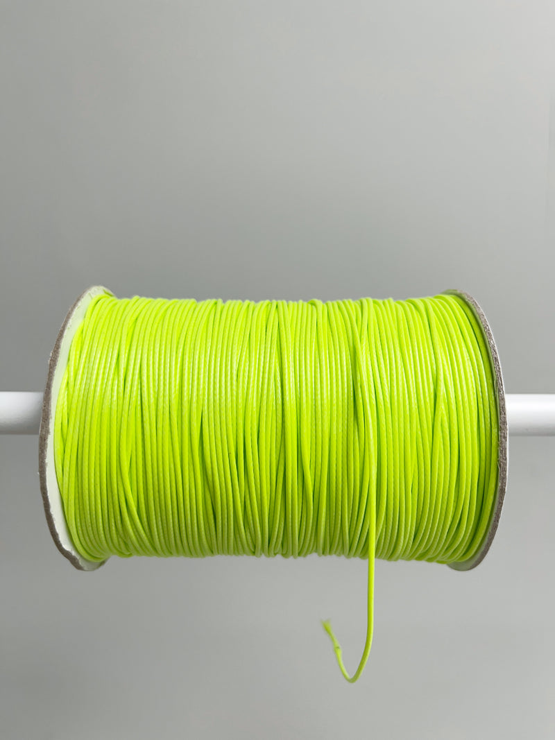 Chartreuse Green Waxed Polyester Cord, 1mm Silk Cord (R4)