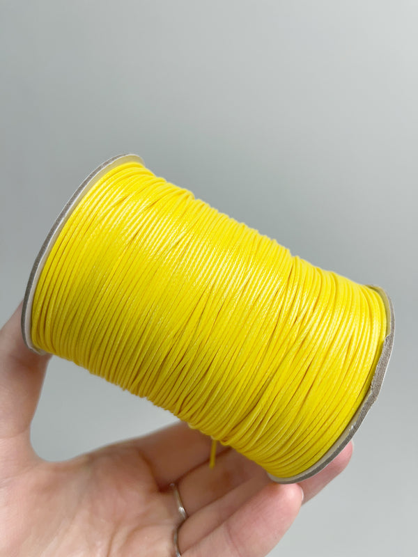 Yellow Waxed Polyester Cord, 1mm Silk Cord (R4)