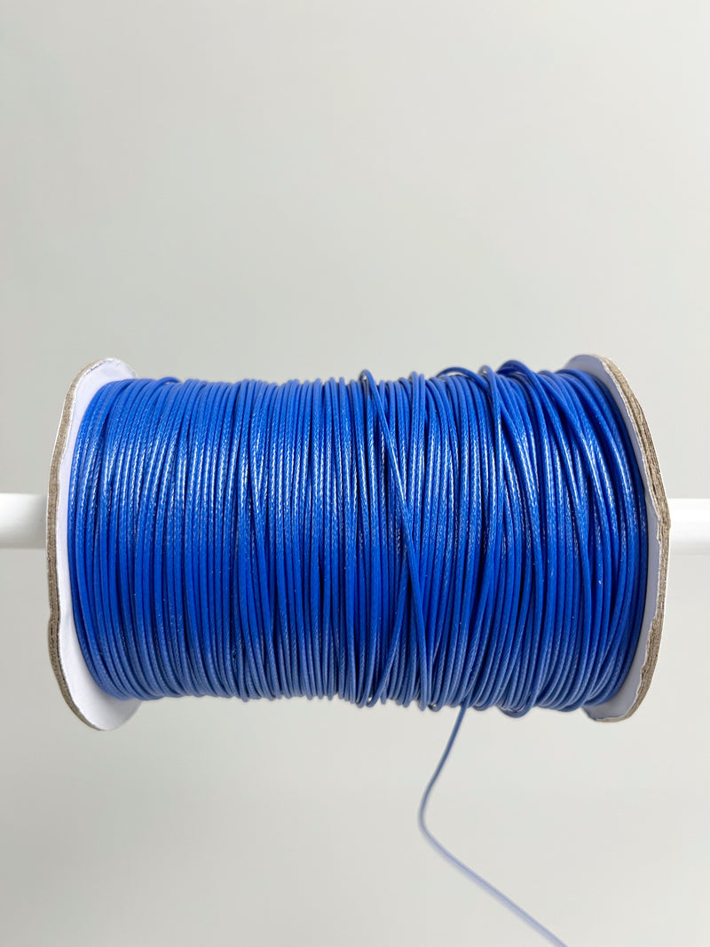 Royal Blue Waxed Polyester Cord, 1mm Silk Cord (R3)