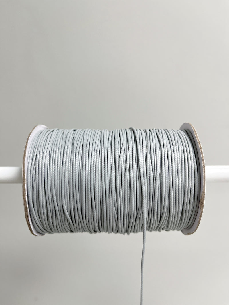 Grey Waxed Polyester Cord, 1mm Silk Cord (R5)