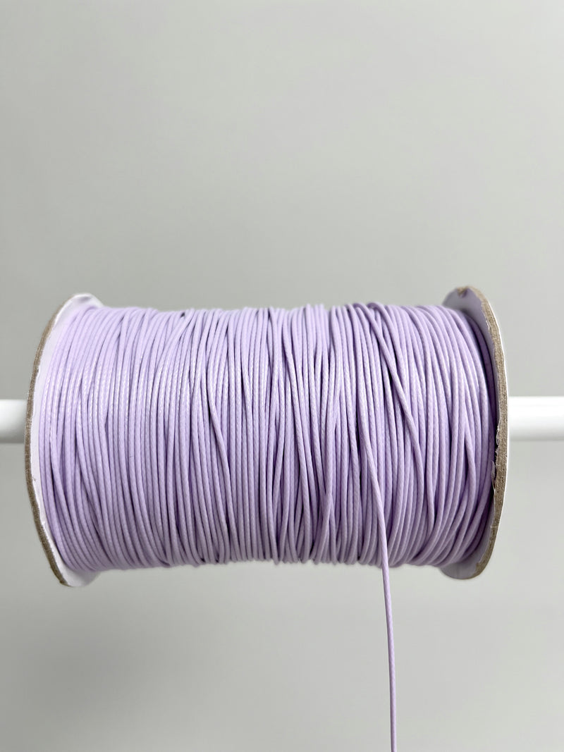 Lilac Waxed Polyester Cord, 1mm Silk Cord (R5)