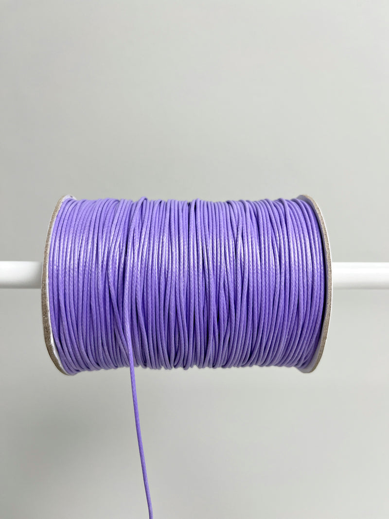 Lavender Waxed Polyester Cord, 1mm Silk Cord (R5)