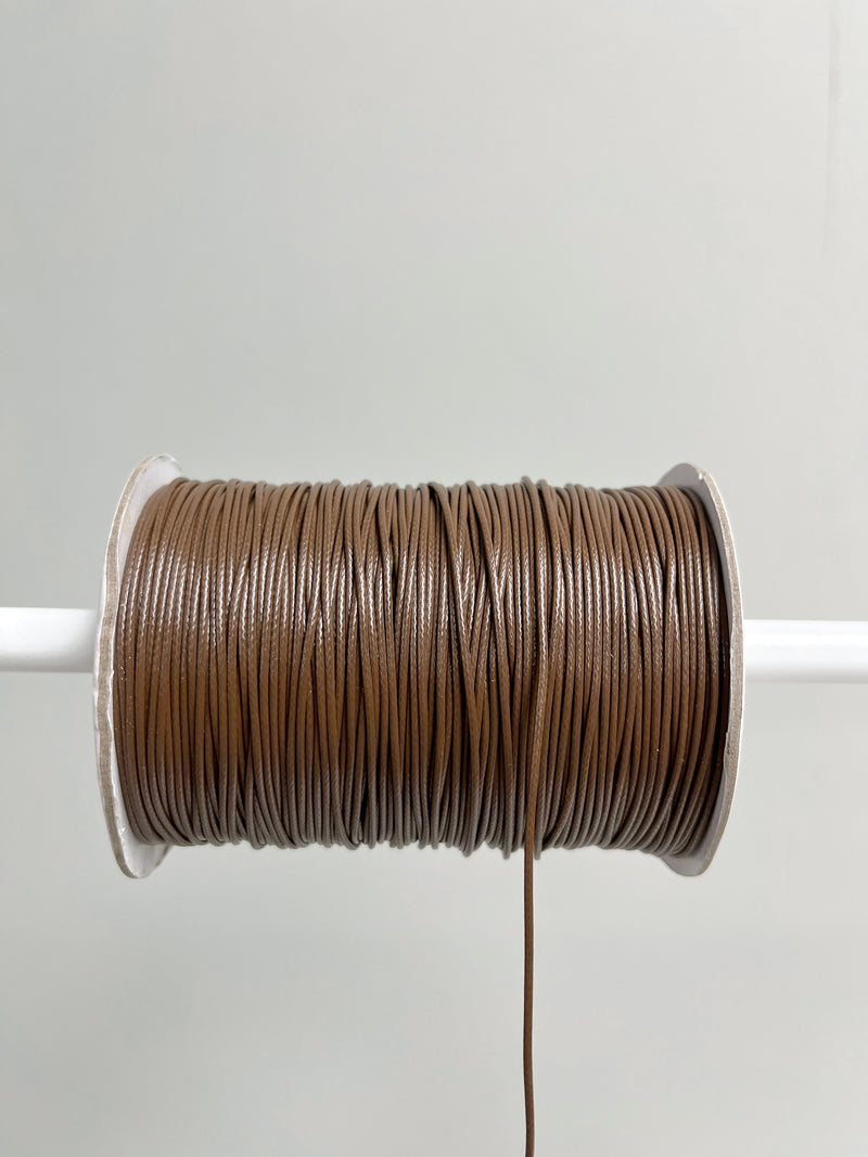 Brown Waxed Polyester Cord, 1mm Silk Cord (R5)