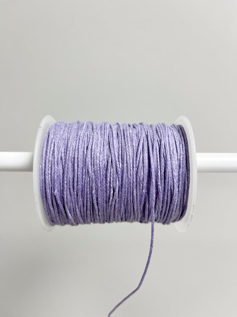 Lavender Waxed Cotton Cord, 1mm Cotton Cord (R6)