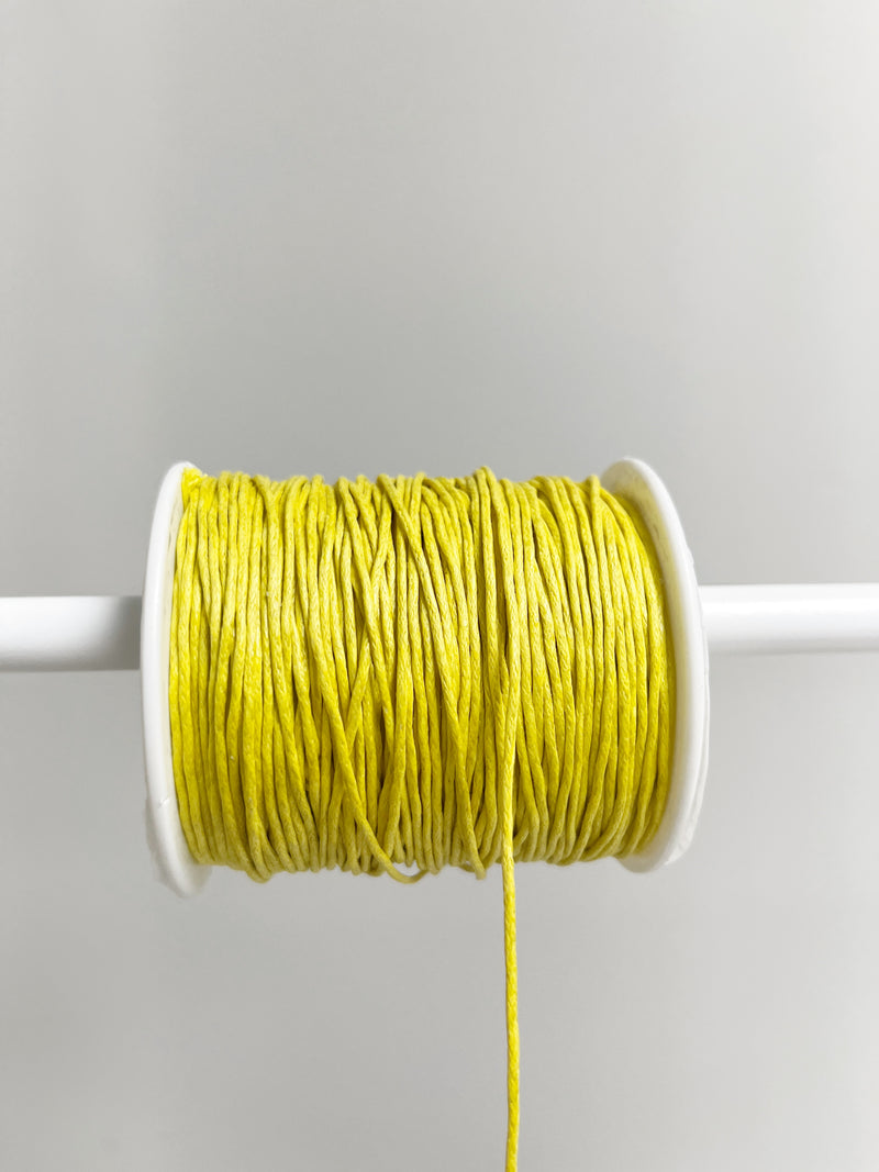 Yellow Waxed Cotton Cord, 1mm Cotton Cord (R6)