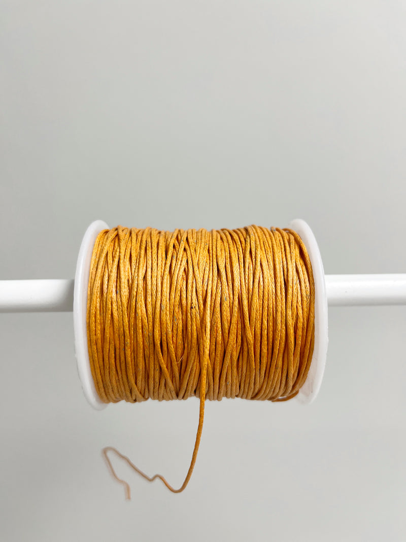 Orange Waxed Cotton Cord, 1mm Cotton Cord (R6)