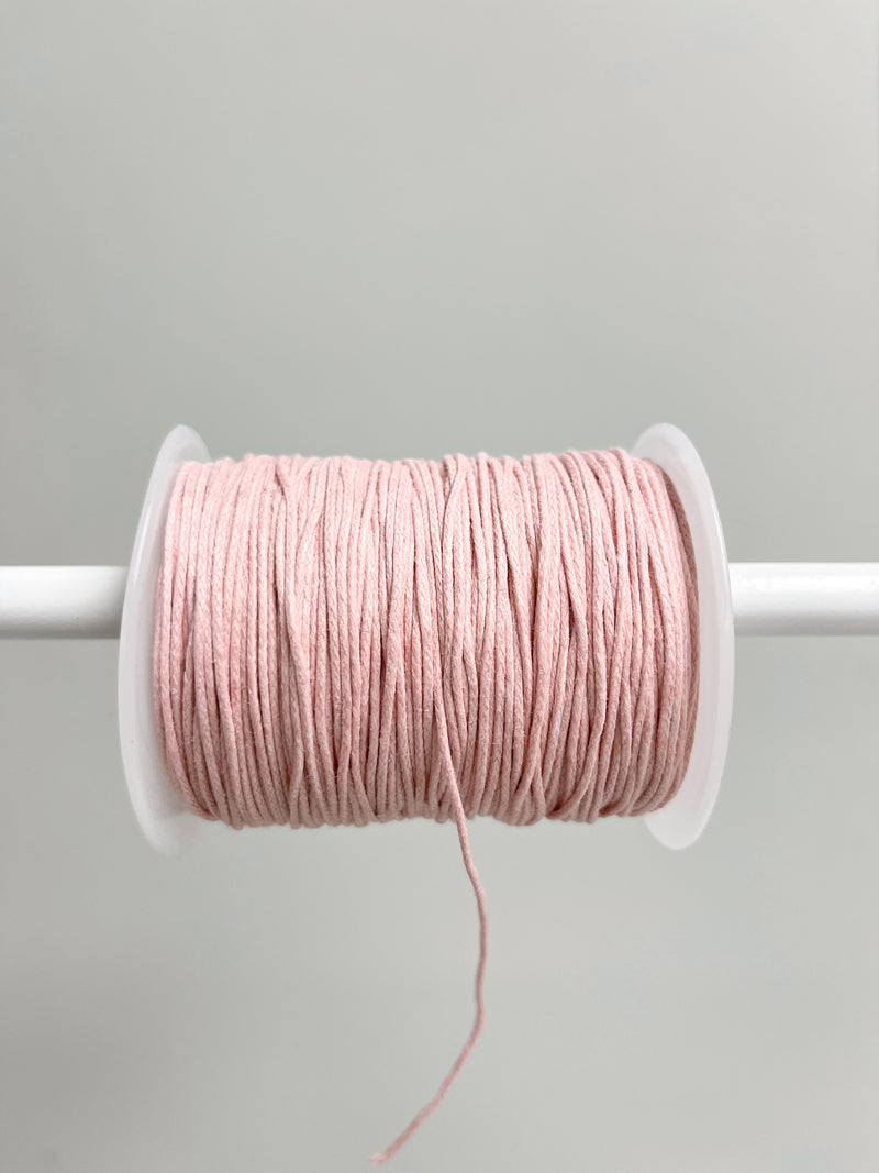 Pink Waxed Cotton Cord, 1mm Cotton Cord (R6)