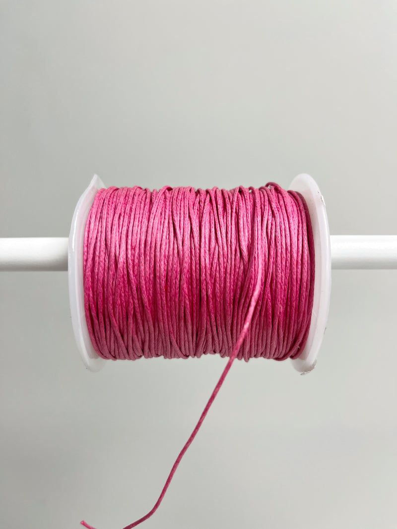 Rose Waxed Cotton Cord, 1mm Cotton Cord (R6)