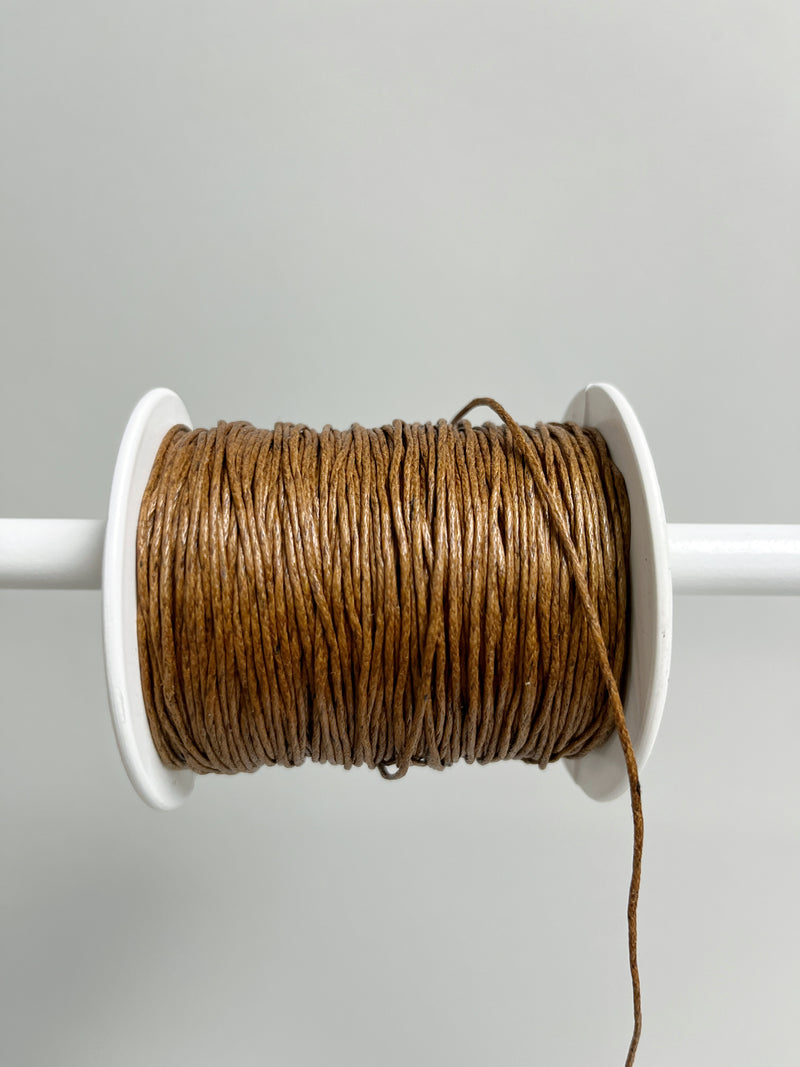 Bronze Waxed Cotton Cord, 1mm Cotton Cord (R6)