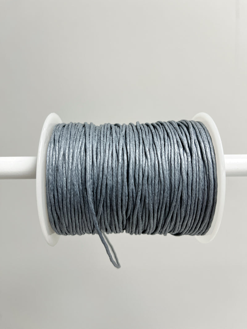 Grey Waxed Cotton Cord, 1mm Cotton Cord (R6)