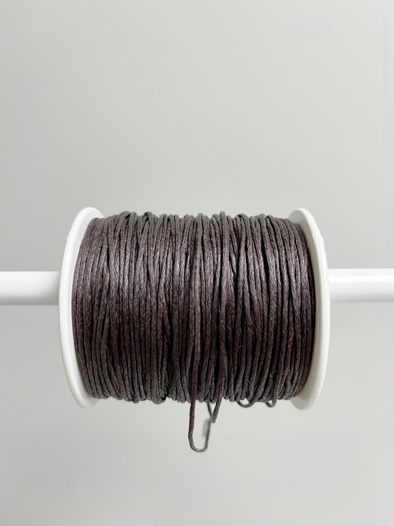 Chocolate Brown Waxed Cotton Cord, 1mm Cotton Cord (R6)