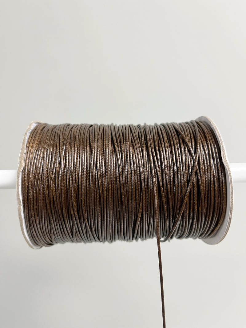 Hazelnut Waxed Polyester Cord, 1mm Silk Cord (R6)