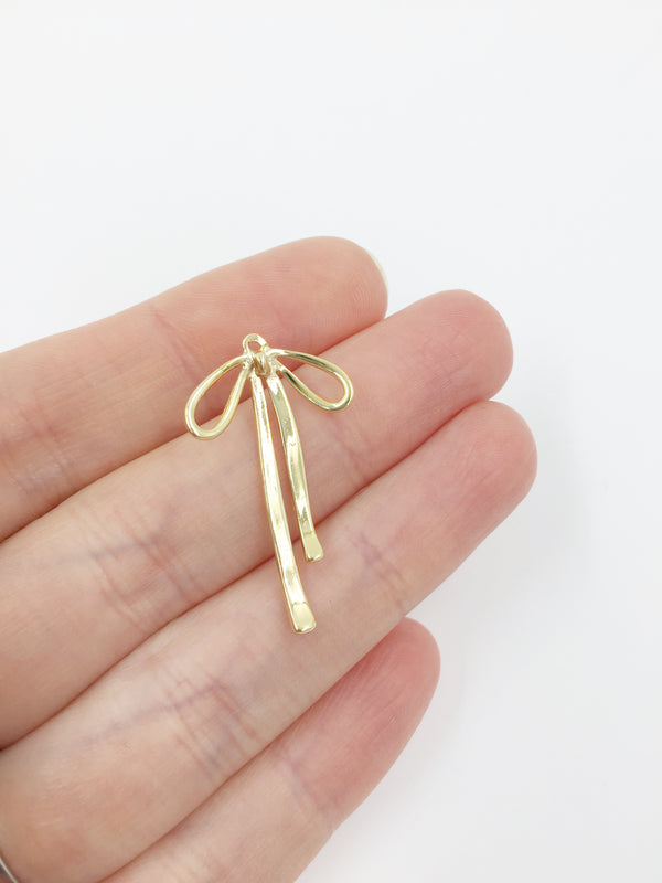 1 x 14K Gold Filled Bowknot Pendant, 31x19mm (1426)