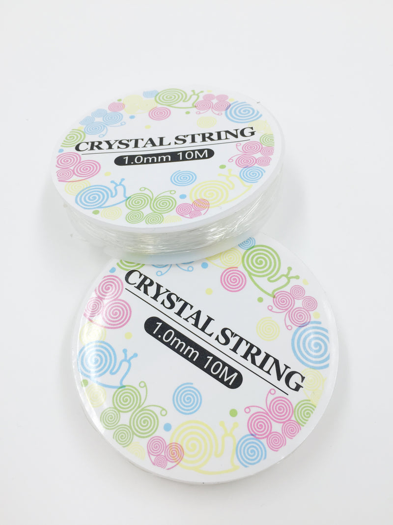 1 spool x 1mm Clear Elastic Thread, Stretchy Silicone Crystal String for Beading