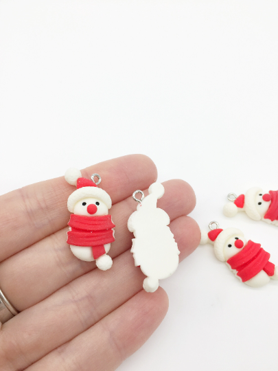 1 x Resin Snowman Charm, 35x20mm (3362)