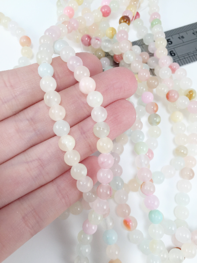 1 strand x 6mm Round Jelly Jade Beads (3067-6)