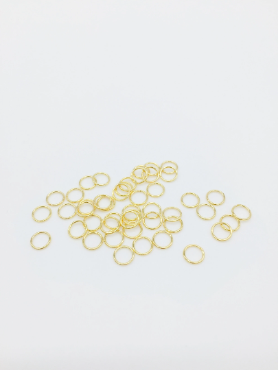 100 x 18K Gold Plated Stainless Steel Jump Rings, 6x0.7mm (1090)