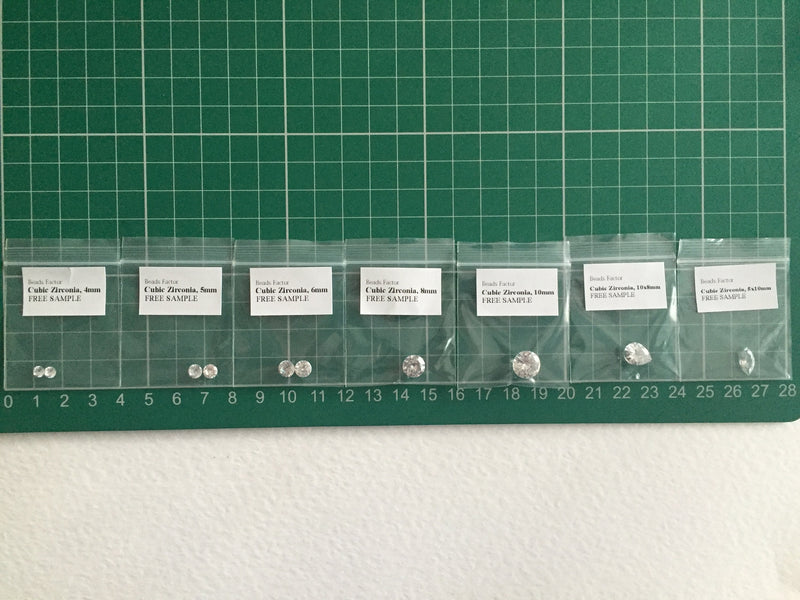 10 x 5mm Cubic Zirconia Diamond Cut Loose Stones