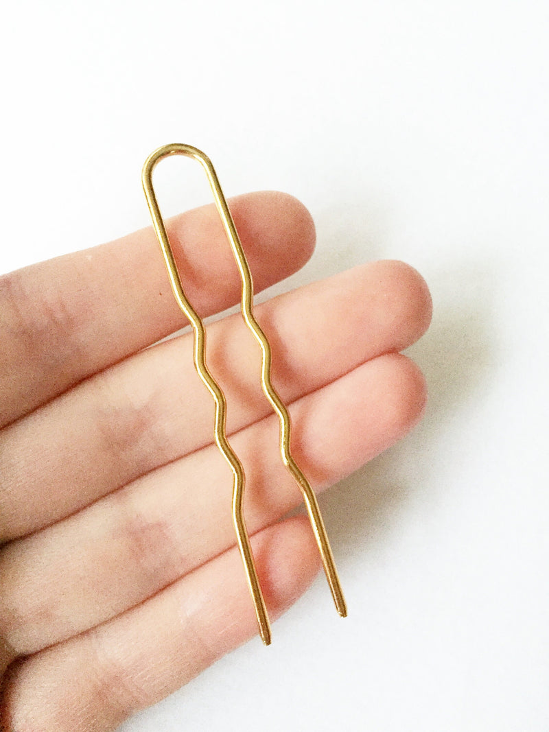 4 x Large Gold Bobby Pins, 75mm (3633)