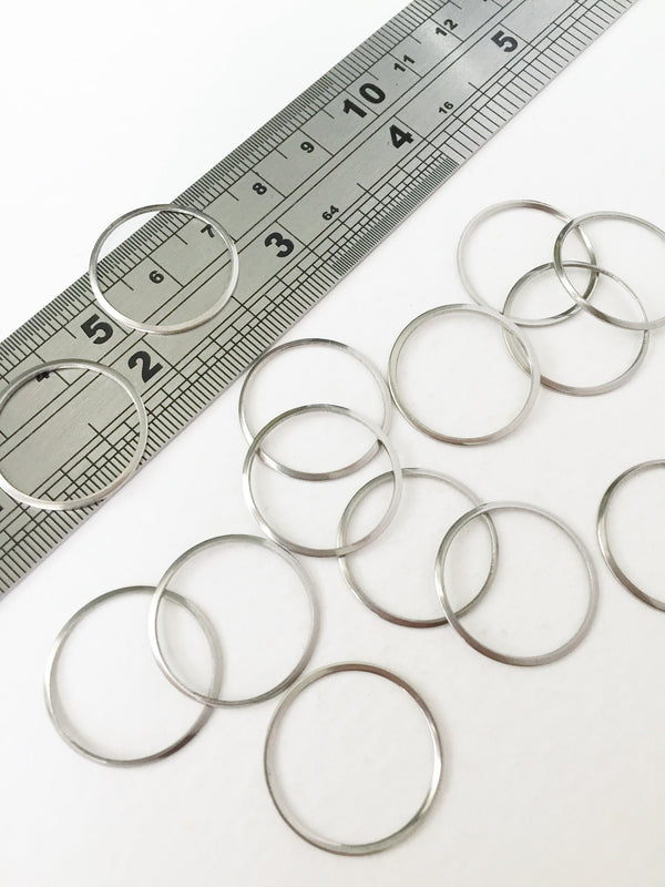 10 x 20mm Stainless Steel Round Linking Rings (0209)