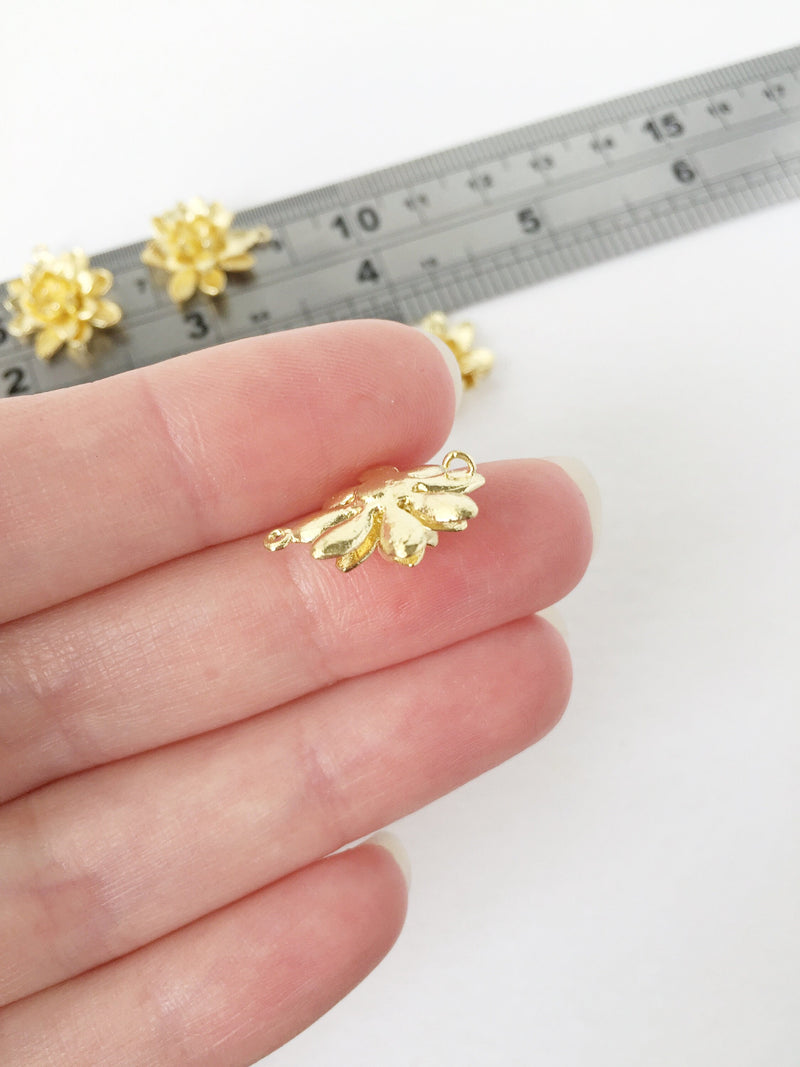 2 x 3D Chrysanthemum Flower Connectors, 18x16mm (1459)