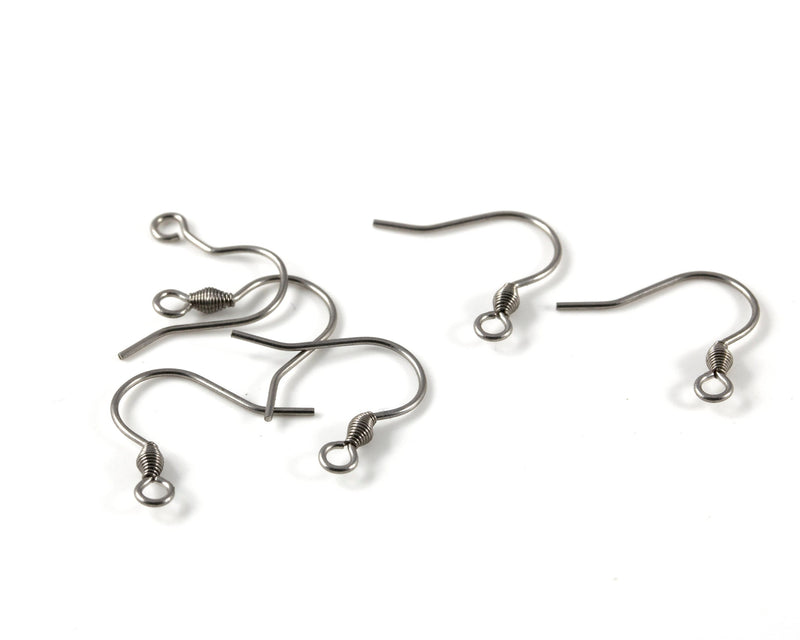 20 pairs x Stainless Steel Earring Hooks, 19mm (С0568)