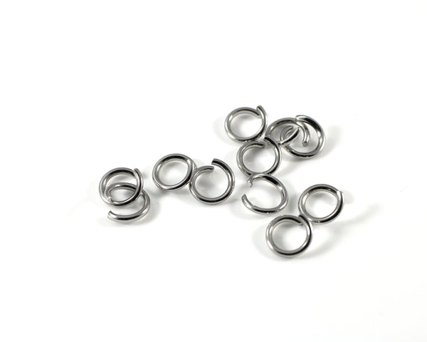 150 x 8mm Stainless Steel Jump Rings, 8x1.2mm Round Open Jump Rings (C0578)