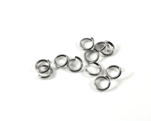 150 x 8mm Stainless Steel Round Jump Rings (C0563)