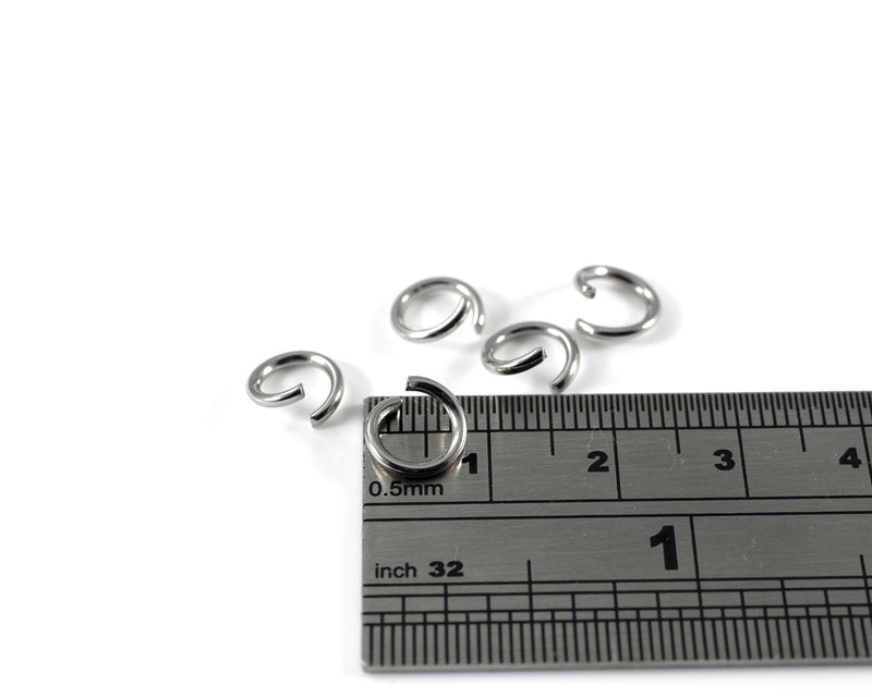 150 x 8mm Stainless Steel Jump Rings, 8x1.2mm Round Open Jump Rings (C0578)