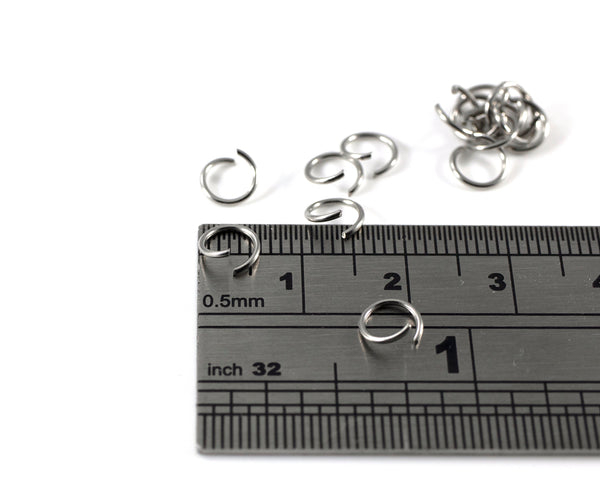 200 x 6mm Stainless Steel Jump Rings, 6x0.7mm Round Jump Rings (C0718)