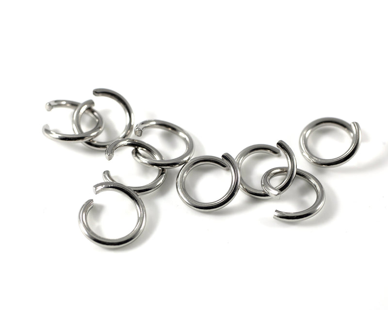 100 x Stainless Steel Jump Rings, 10x1.4mm (C0559)