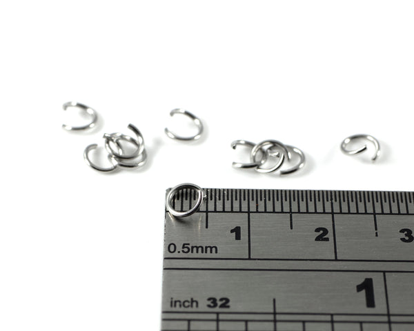 400 x Stainless Steel Jump Rings, 5x0.7mm (C0576)