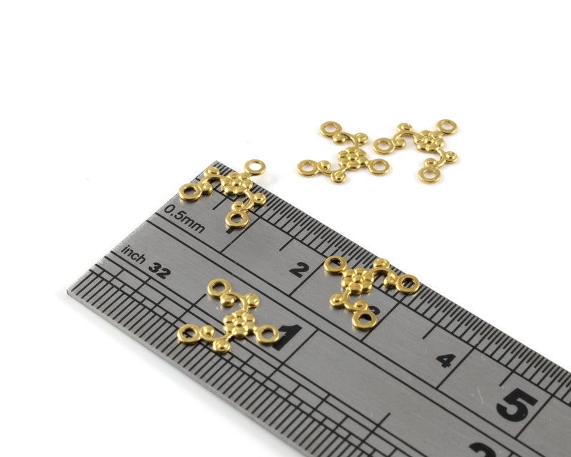 20 x Raw Brass Chandelier Jewellery Links, 10x10mm (C0382)