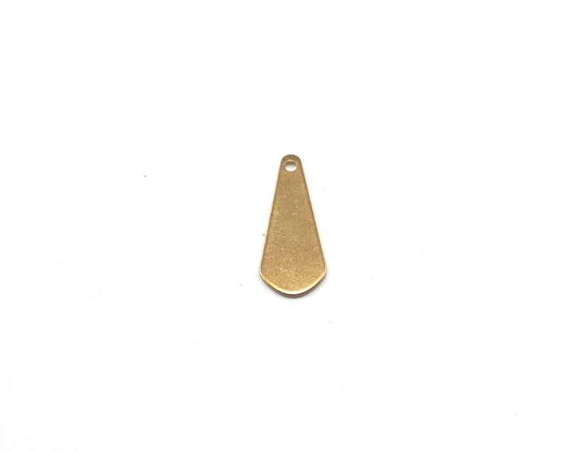 10 x Raw Brass Elongated Teardrop Pendants, 20x8mm (C0219)