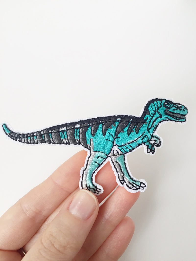 Tyrannosaurus Iron-on Patch, T-Rex Embroidery, Dinosaur Applique