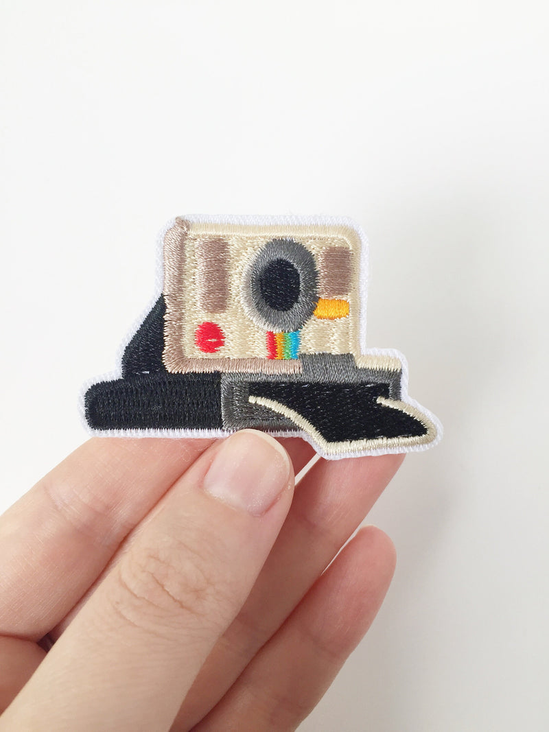 Polaroid Iron-on Patch, Photo Camera Embroidery Applique