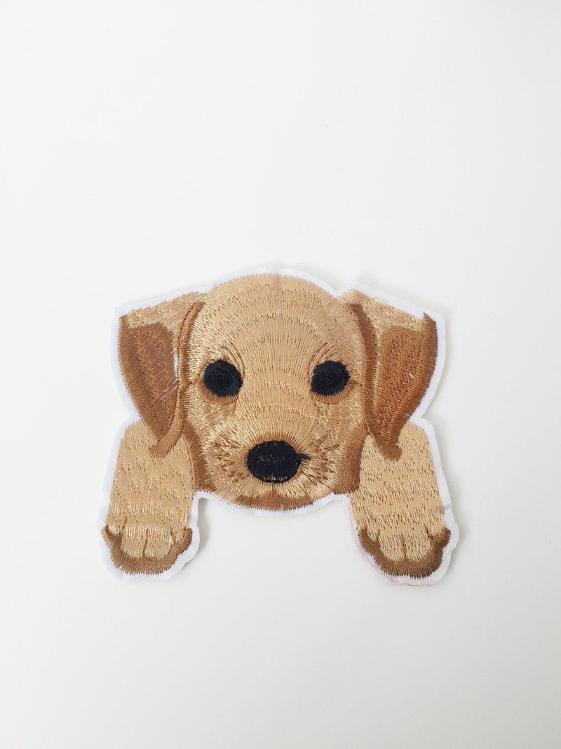 Golden Retriever Iron-on Patch, Puppy Badge