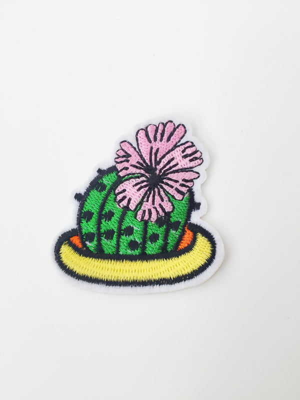 Cactus Iron-on Patch, Embroidered Saguaro Applique