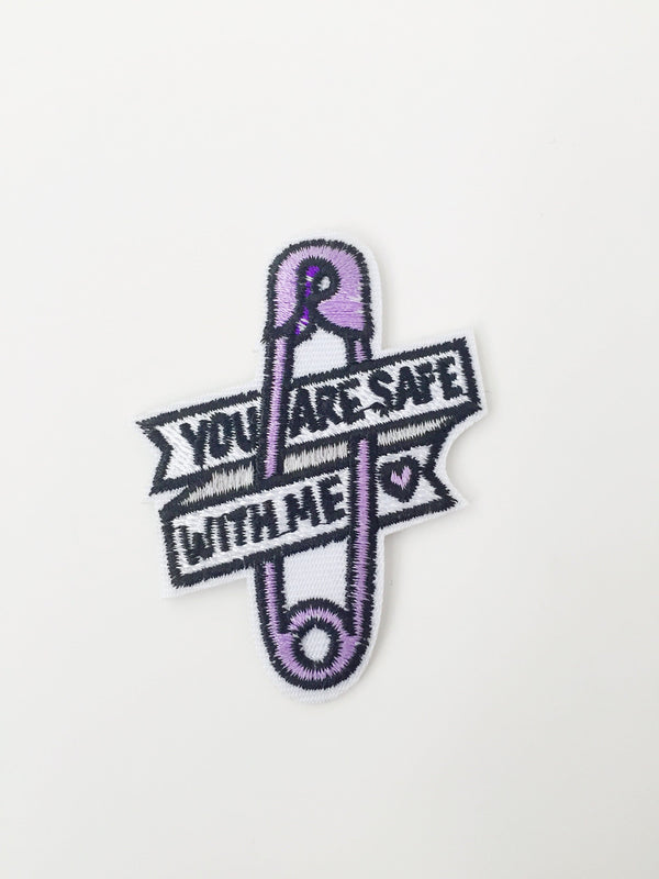 Safety Pin Iron-on Patch, Protective Applique