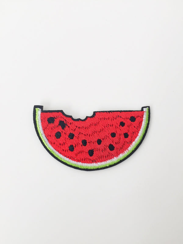 Watermelon Iron-on Patch, Embroidered Fruit Applique