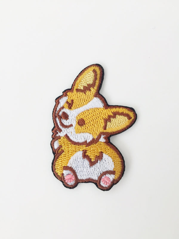 Corgi Iron-on Patch, Embroidered Cute Dog Motif Badge